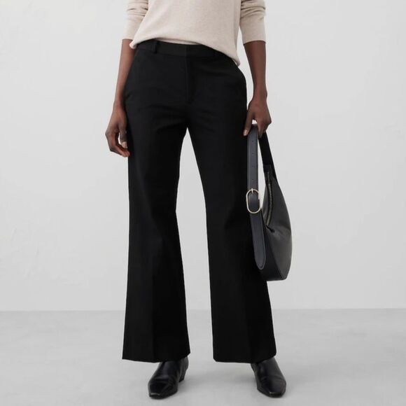 BANANA REPUBLIC Sloan Bootcut Pants, Black, Size 8 Petite - Picture 1 of 8